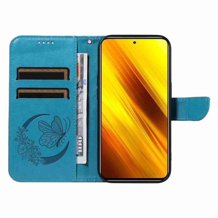 For Xiaomi Poco X3 NFC Swallowtail Butterfly Embossed Leather Phone Case