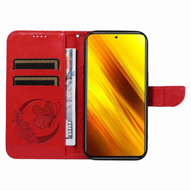 For Xiaomi Poco X3 NFC Swallowtail Butterfly Embossed Leather Phone Case