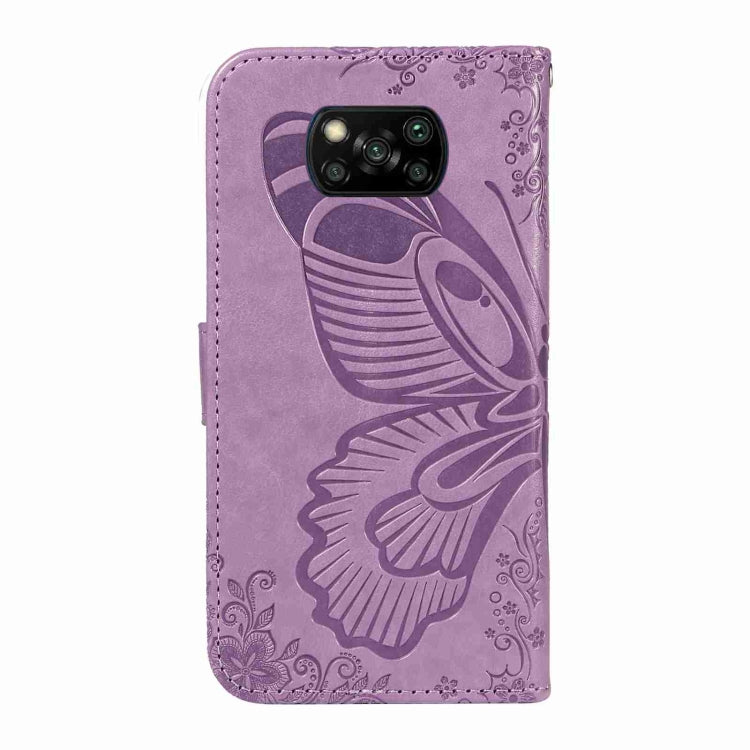 For Xiaomi Poco X3 NFC Swallowtail Butterfly Embossed Leather Phone Case