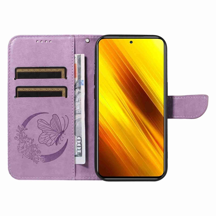 For Xiaomi Poco X3 NFC Swallowtail Butterfly Embossed Leather Phone Case