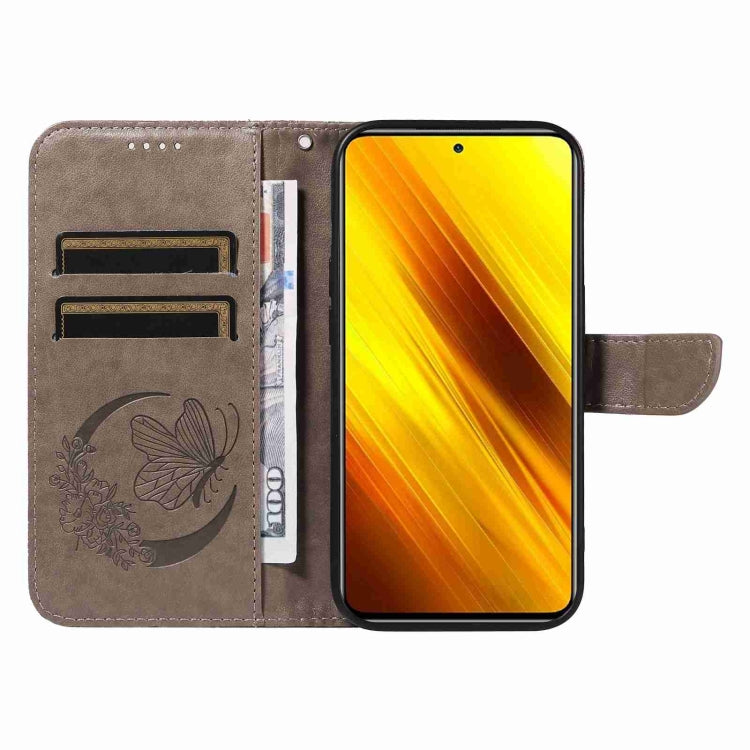 For Xiaomi Poco X3 NFC Swallowtail Butterfly Embossed Leather Phone Case