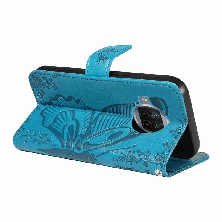 For Xiaomi Mi 10T Lite 5G Swallowtail Butterfly Embossed Leather Phone Case