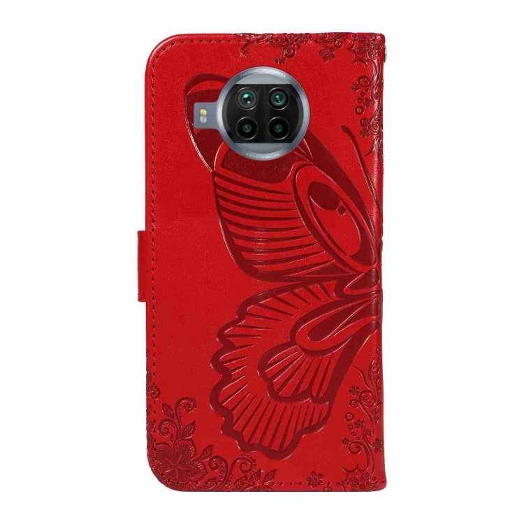 For Xiaomi Mi 10T Lite 5G Swallowtail Butterfly Embossed Leather Phone Case