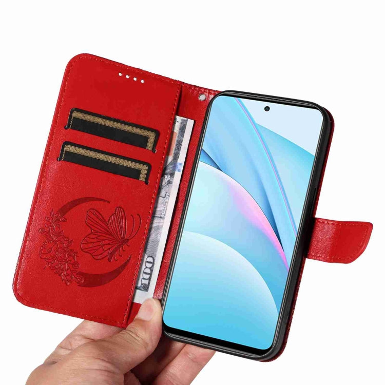 For Xiaomi Mi 10T Lite 5G Swallowtail Butterfly Embossed Leather Phone Case