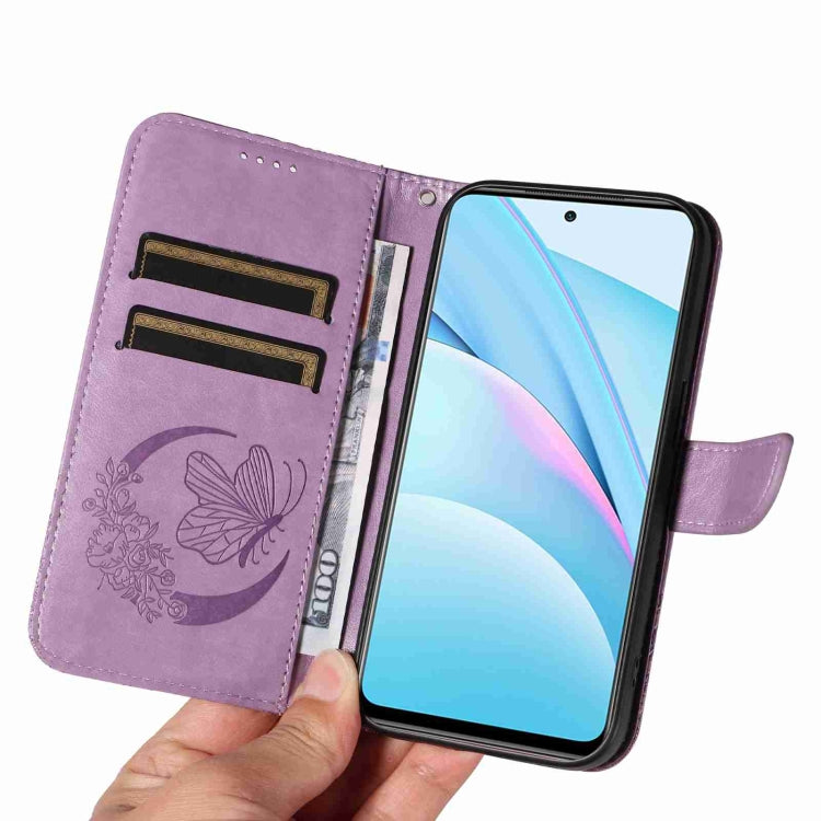 For Xiaomi Mi 10T Lite 5G Swallowtail Butterfly Embossed Leather Phone Case