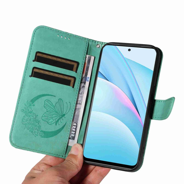 For Xiaomi Mi 10T Lite 5G Swallowtail Butterfly Embossed Leather Phone Case
