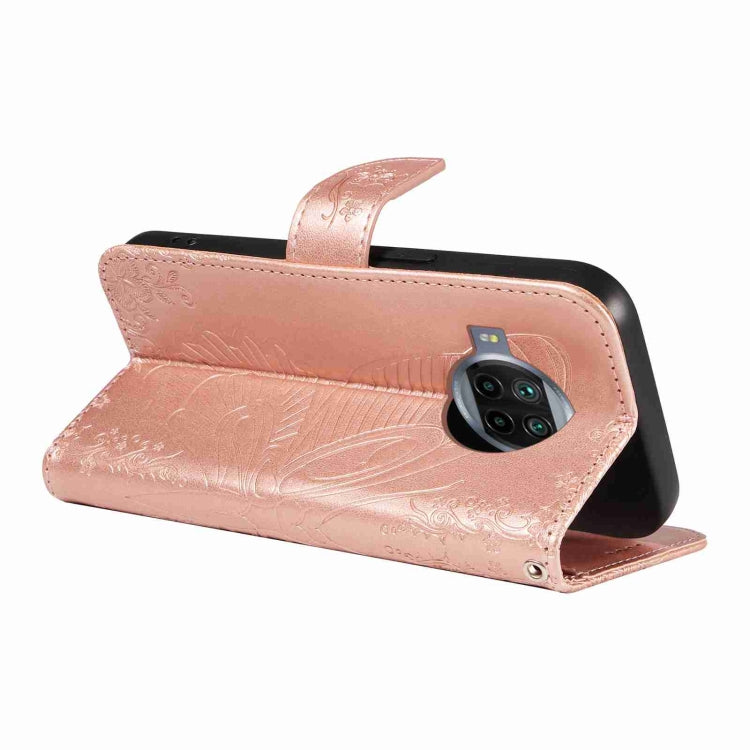 For Xiaomi Mi 10T Lite 5G Swallowtail Butterfly Embossed Leather Phone Case