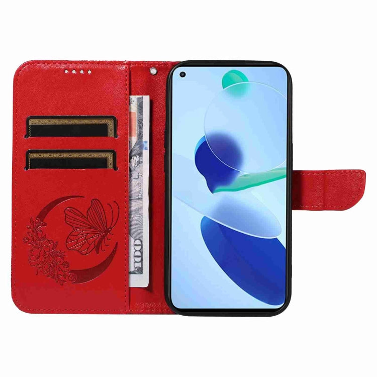 For Xiaomi Mi 11 Lite Swallowtail Butterfly Embossed Leather Phone Case