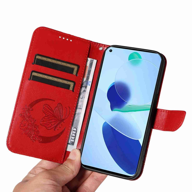 For Xiaomi Mi 11 Lite Swallowtail Butterfly Embossed Leather Phone Case