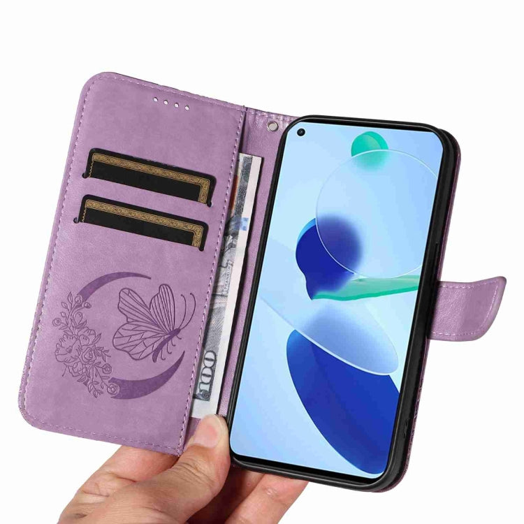 For Xiaomi Mi 11 Lite Swallowtail Butterfly Embossed Leather Phone Case