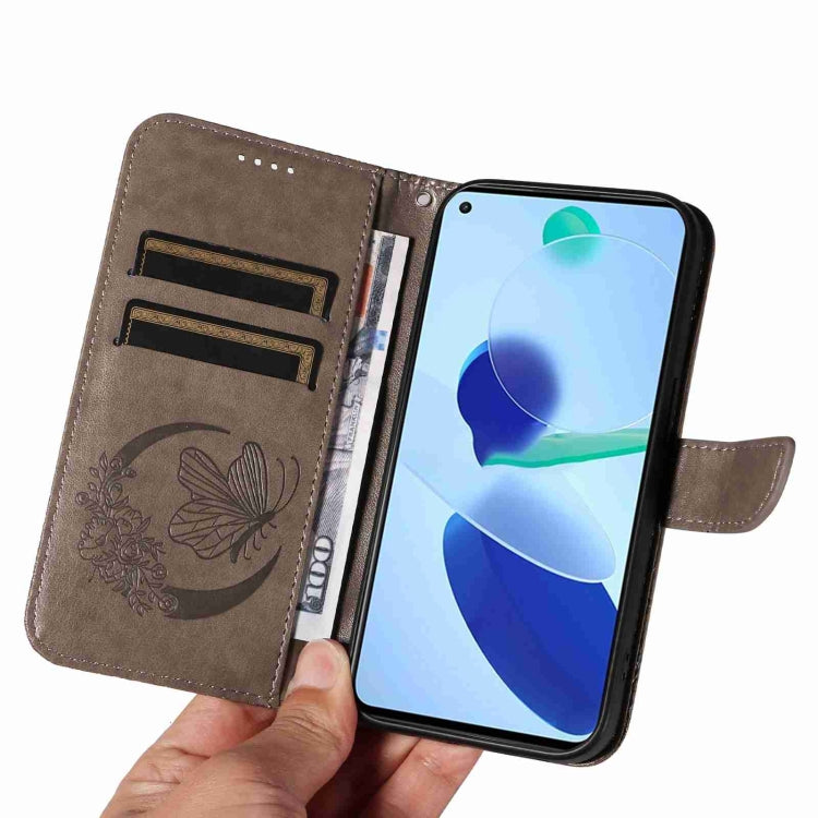 For Xiaomi Mi 11 Lite Swallowtail Butterfly Embossed Leather Phone Case