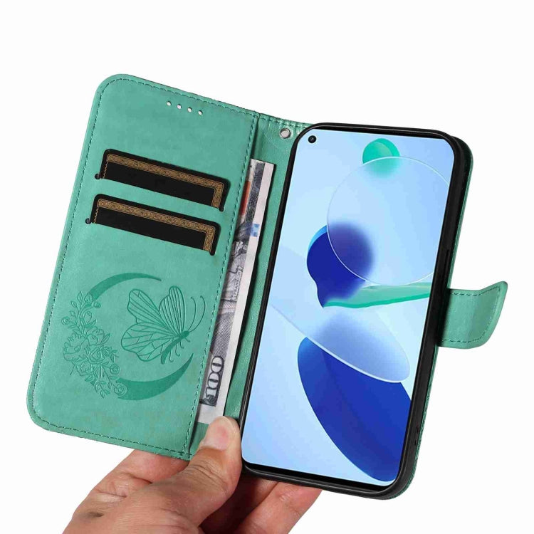For Xiaomi Mi 11 Lite Swallowtail Butterfly Embossed Leather Phone Case