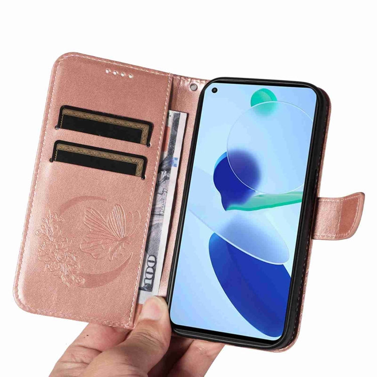 For Xiaomi Mi 11 Lite Swallowtail Butterfly Embossed Leather Phone Case