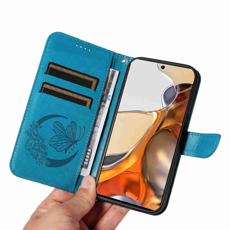 For Xiaomi Mi 11T / 11T Pro Swallowtail Butterfly Embossed Leather Phone Case