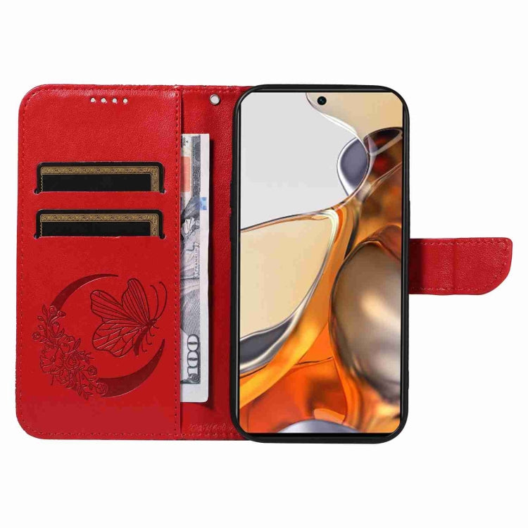 For Xiaomi Mi 11T / 11T Pro Swallowtail Butterfly Embossed Leather Phone Case