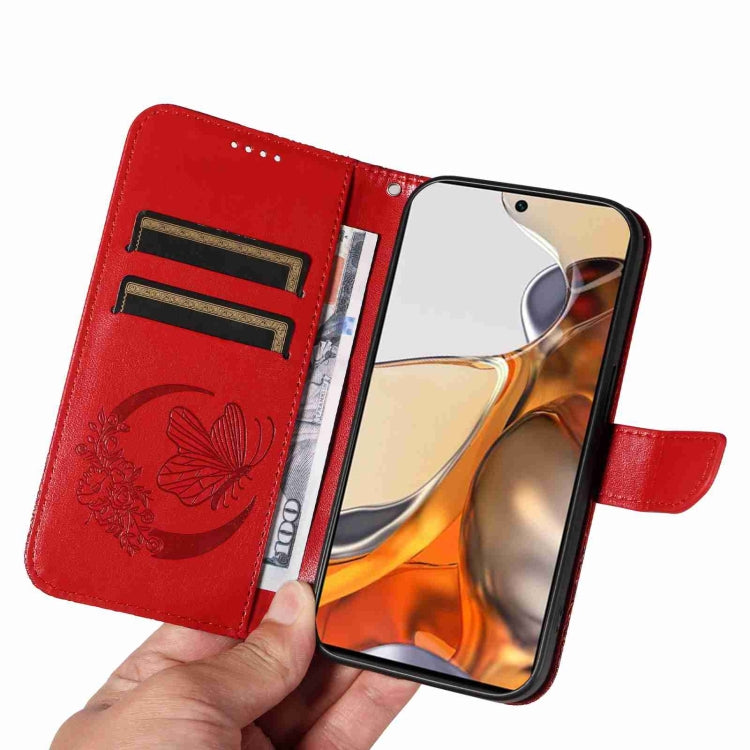 For Xiaomi Mi 11T / 11T Pro Swallowtail Butterfly Embossed Leather Phone Case