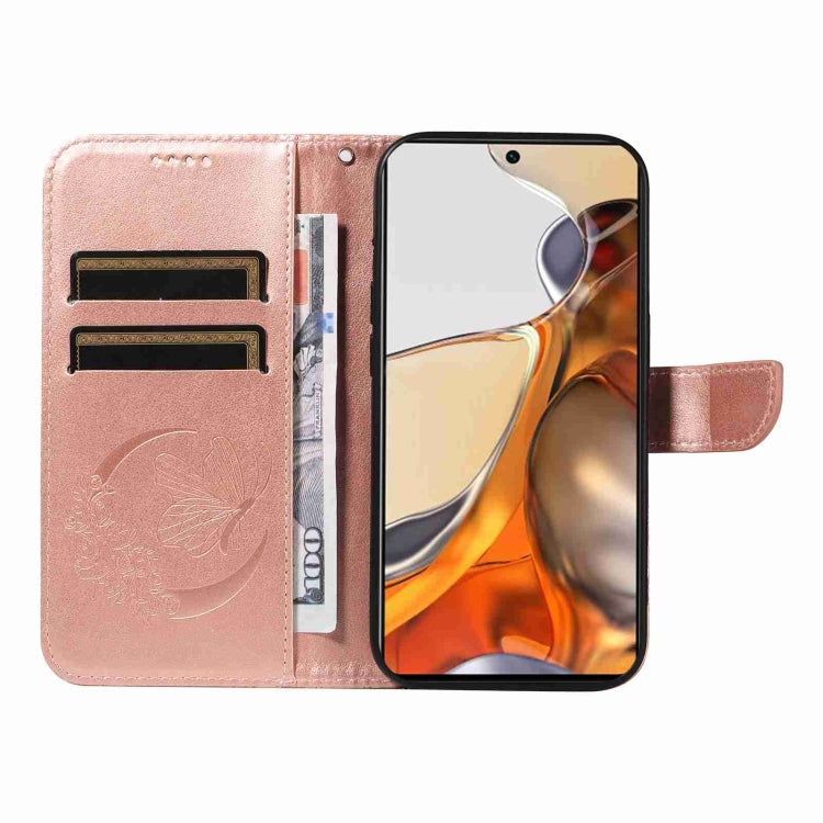 For Xiaomi Mi 11T / 11T Pro Swallowtail Butterfly Embossed Leather Phone Case