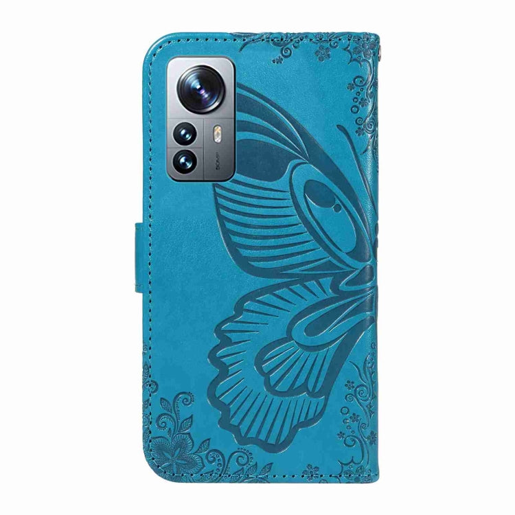 For Xiaomi 12 Pro Swallowtail Butterfly Embossed Leather Phone Case