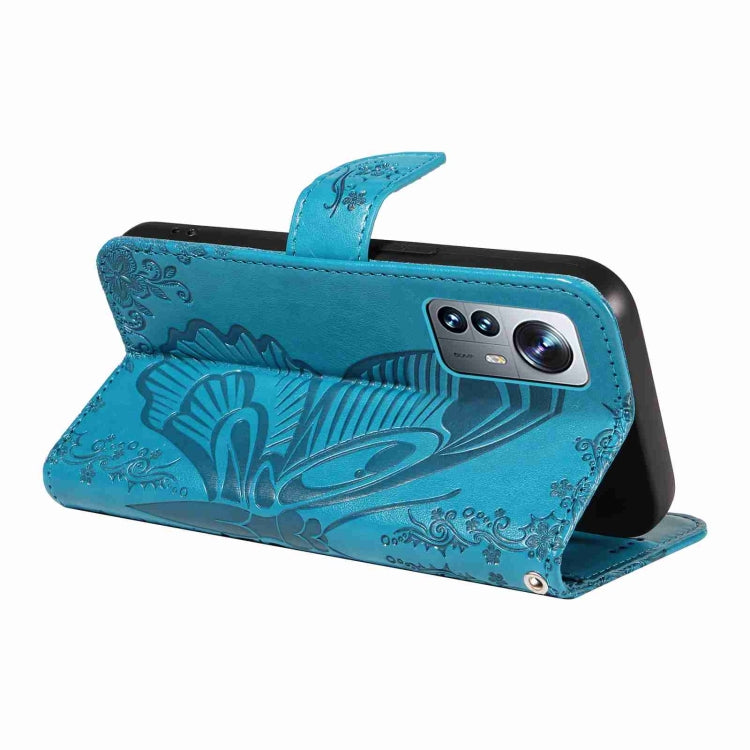 For Xiaomi 12 Pro Swallowtail Butterfly Embossed Leather Phone Case