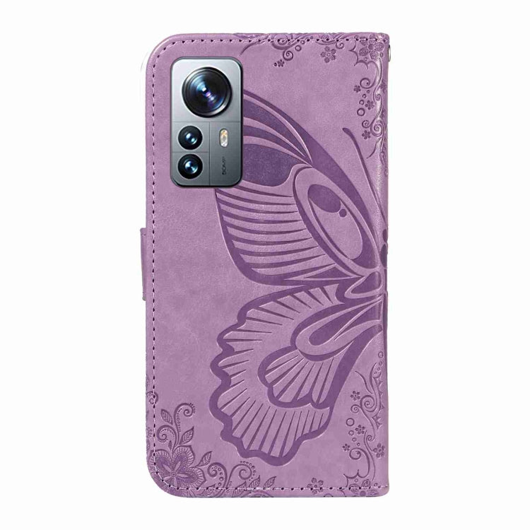 For Xiaomi 12 Pro Swallowtail Butterfly Embossed Leather Phone Case