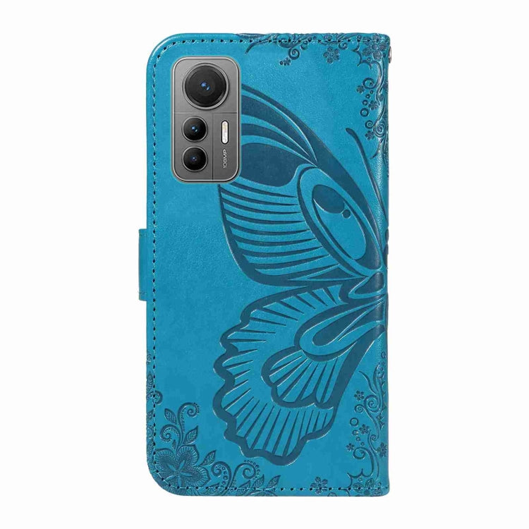 For Xiaomi 12 Lite Swallowtail Butterfly Embossed Leather Phone Case