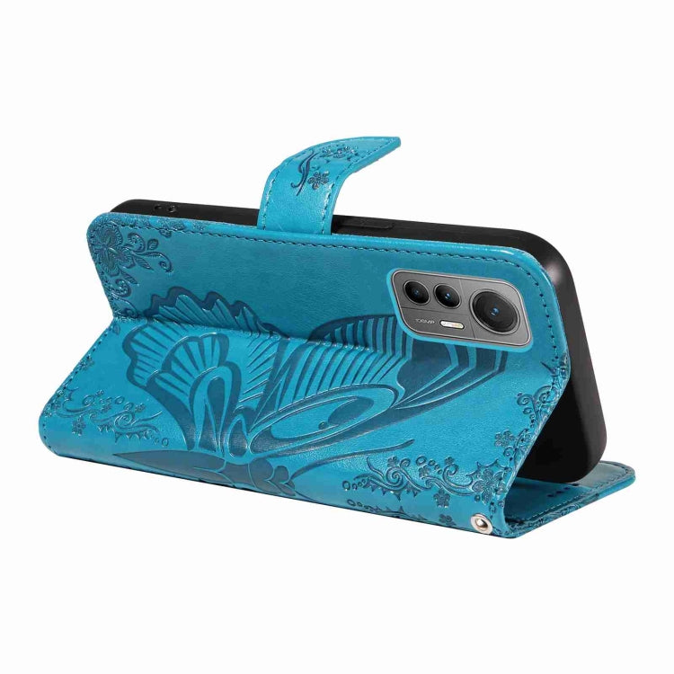 For Xiaomi 12 Lite Swallowtail Butterfly Embossed Leather Phone Case