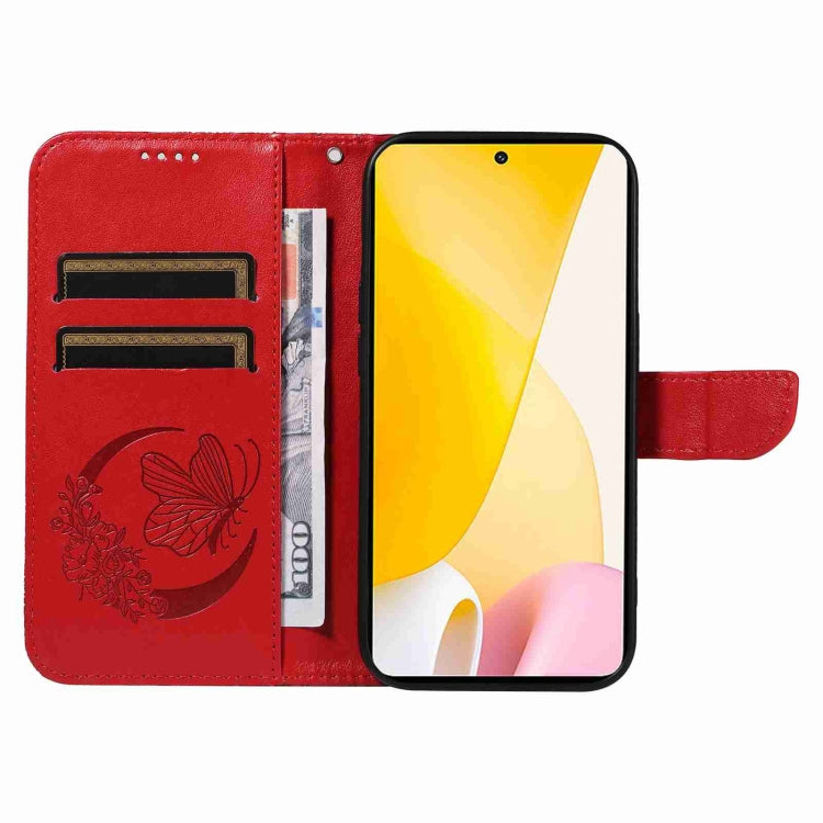 For Xiaomi 12 Lite Swallowtail Butterfly Embossed Leather Phone Case