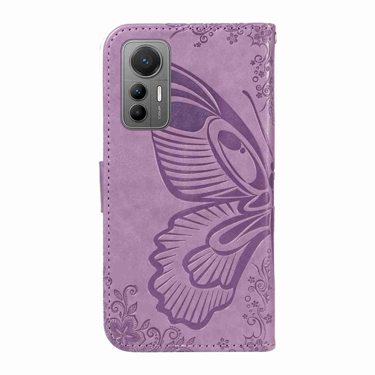 For Xiaomi 12 Lite Swallowtail Butterfly Embossed Leather Phone Case