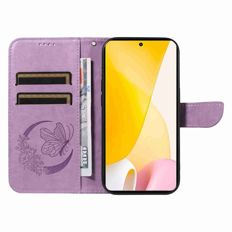 For Xiaomi 12 Lite Swallowtail Butterfly Embossed Leather Phone Case