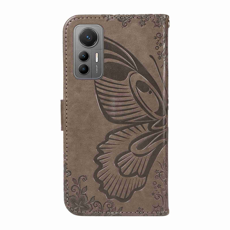 For Xiaomi 12 Lite Swallowtail Butterfly Embossed Leather Phone Case