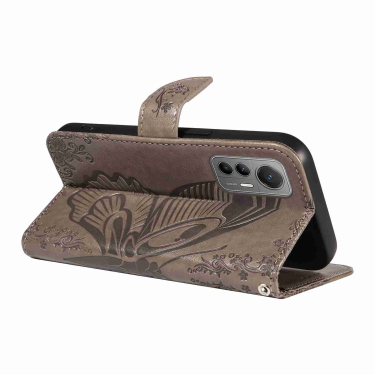 For Xiaomi 12 Lite Swallowtail Butterfly Embossed Leather Phone Case