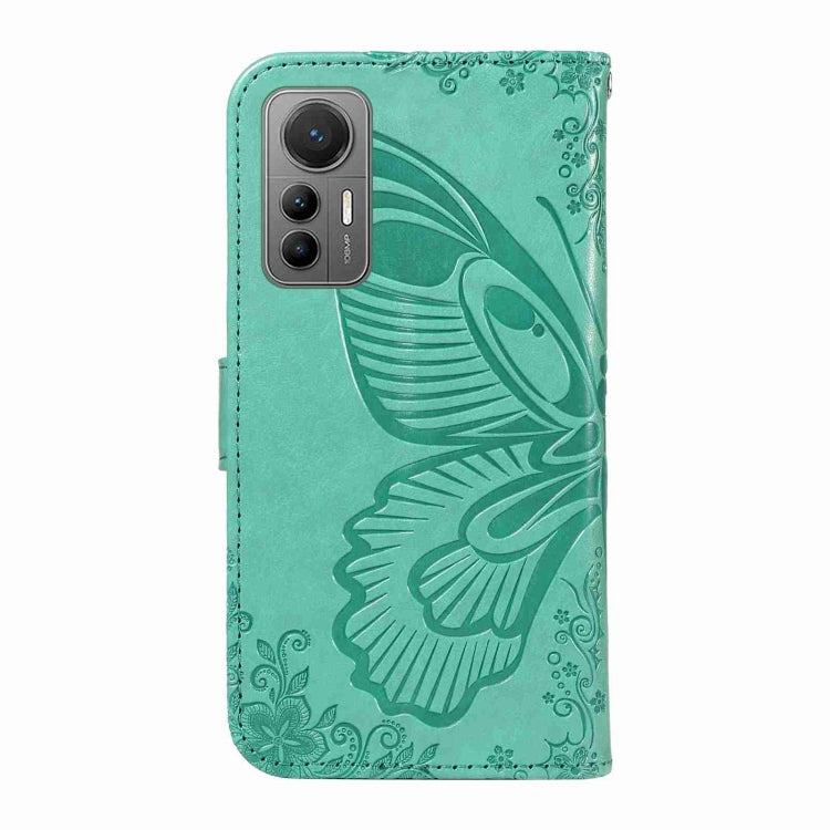 For Xiaomi 12 Lite Swallowtail Butterfly Embossed Leather Phone Case