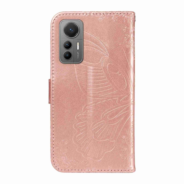 For Xiaomi 12 Lite Swallowtail Butterfly Embossed Leather Phone Case