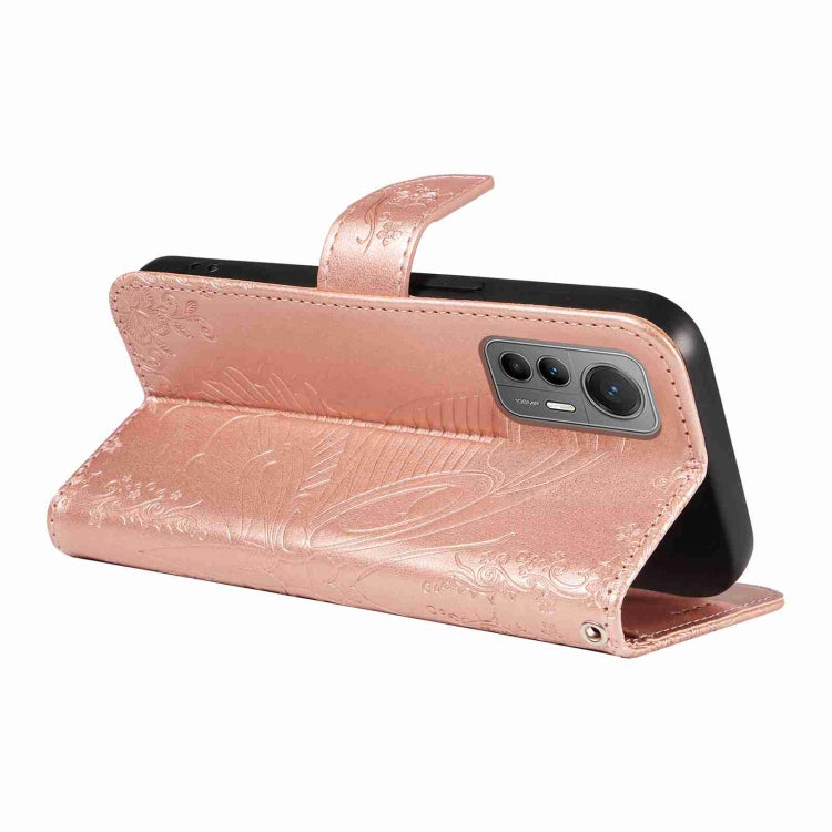 For Xiaomi 12 Lite Swallowtail Butterfly Embossed Leather Phone Case