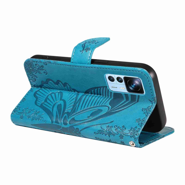 For Xiaomi 12T / 12T Pro Swallowtail Butterfly Embossed Leather Phone Case