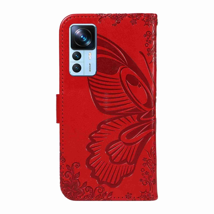 For Xiaomi 12T / 12T Pro Swallowtail Butterfly Embossed Leather Phone Case
