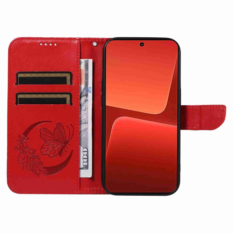 For Xiaomi 13 Swallowtail Butterfly Embossed Leather Phone Case