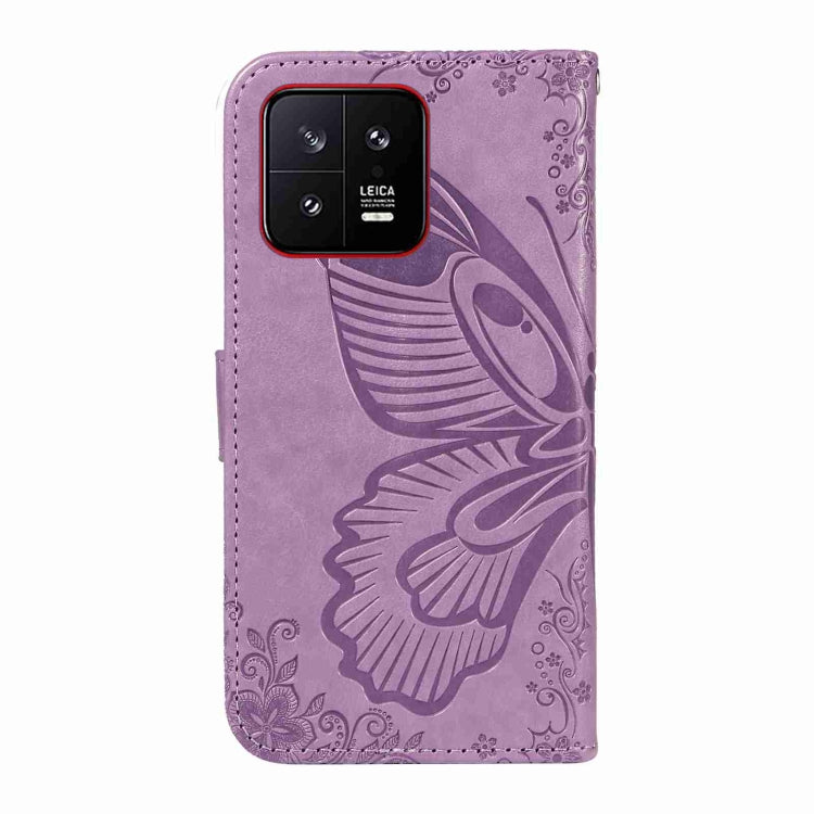 For Xiaomi 13 Swallowtail Butterfly Embossed Leather Phone Case