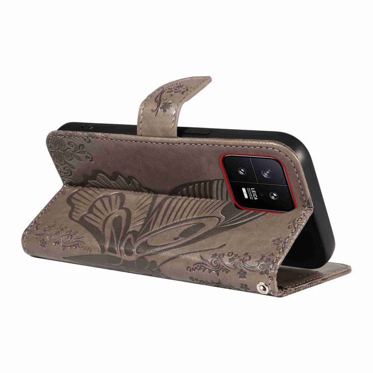 For Xiaomi 13 Swallowtail Butterfly Embossed Leather Phone Case