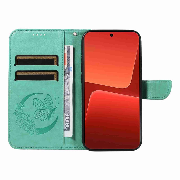 For Xiaomi 13 Swallowtail Butterfly Embossed Leather Phone Case