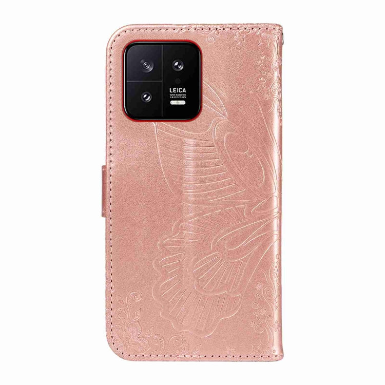 For Xiaomi 13 Swallowtail Butterfly Embossed Leather Phone Case