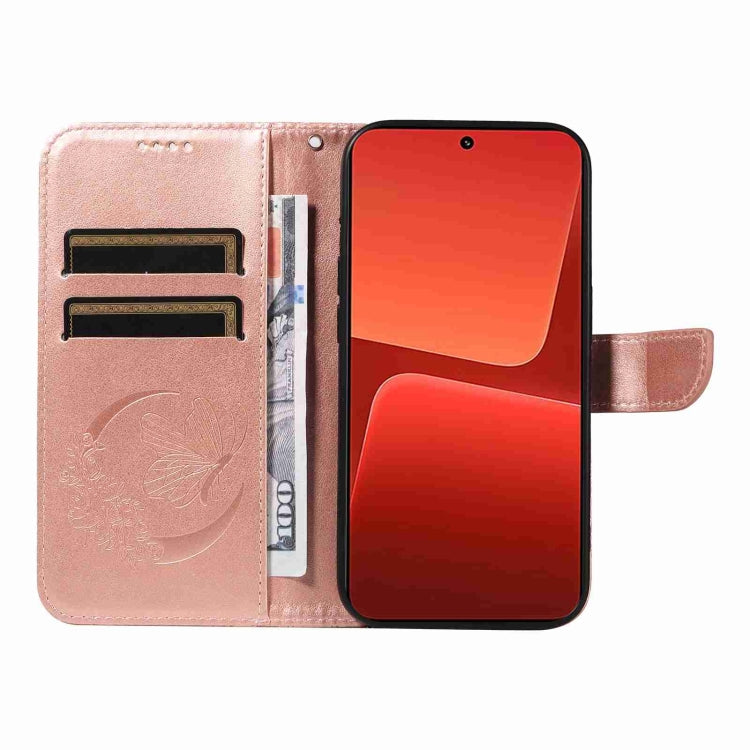 For Xiaomi 13 Swallowtail Butterfly Embossed Leather Phone Case