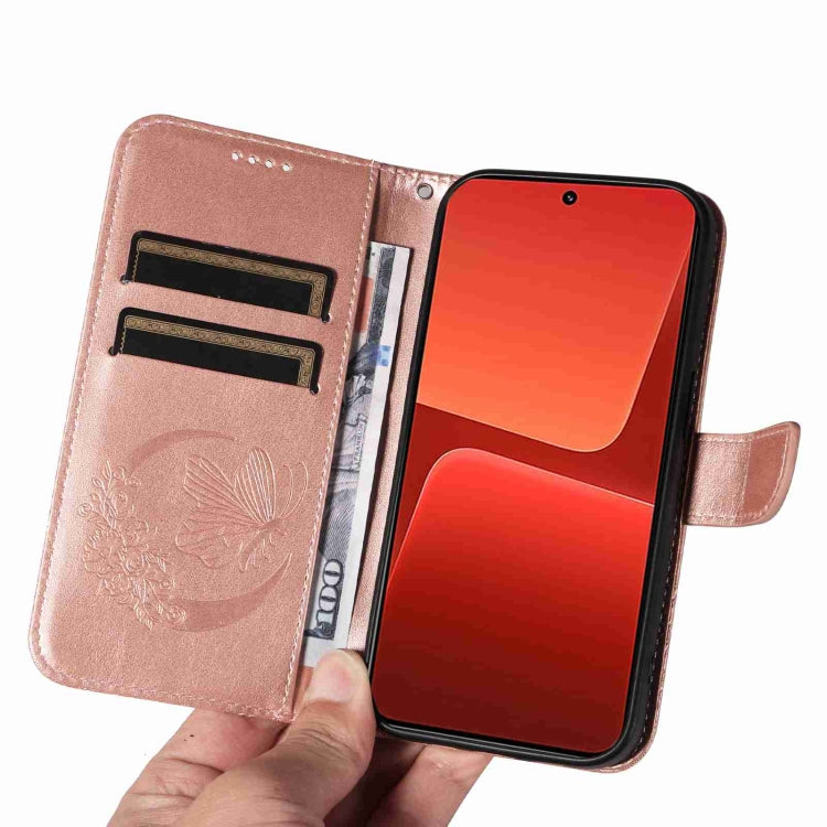 For Xiaomi 13 Swallowtail Butterfly Embossed Leather Phone Case