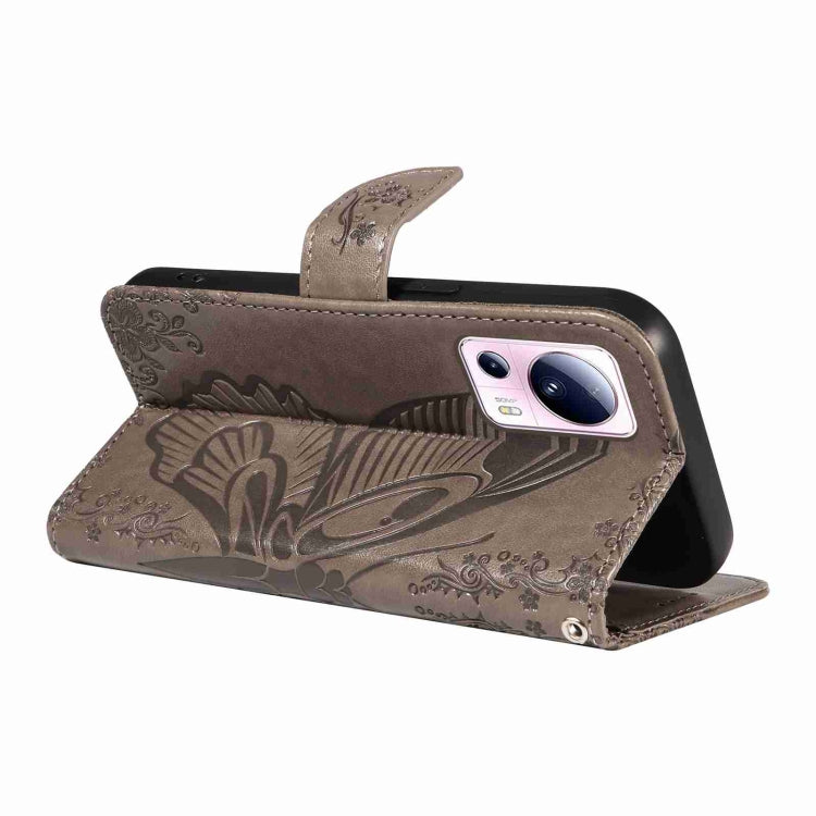 For Xiaomi 13 Lite Swallowtail Butterfly Embossed Leather Phone Case