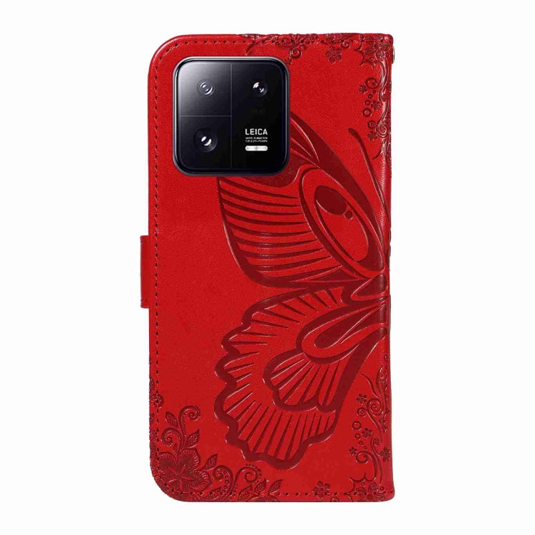 For Xiaomi 13 Pro Swallowtail Butterfly Embossed Leather Phone Case