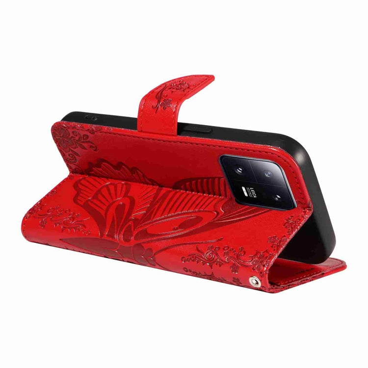 For Xiaomi 13 Pro Swallowtail Butterfly Embossed Leather Phone Case