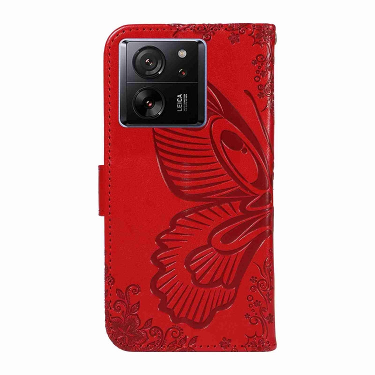 For Xiaomi 13T / 13T Pro Swallowtail Butterfly Embossed Leather Phone Case