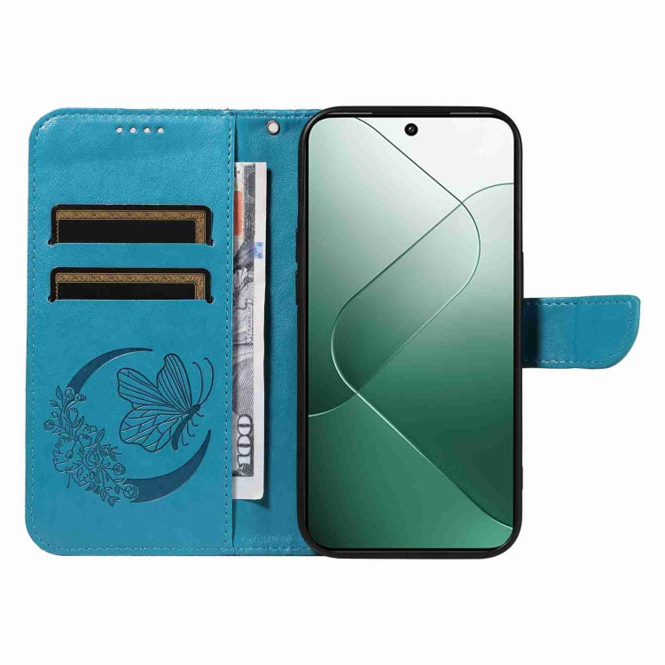 For Xiaomi 14 Swallowtail Butterfly Embossed Leather Phone Case