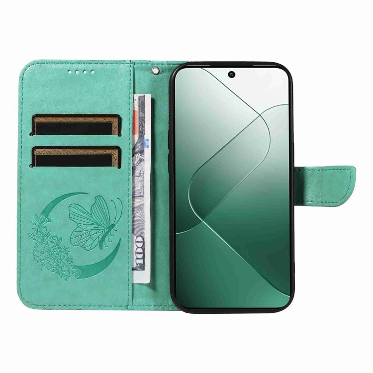 For Xiaomi 14 Swallowtail Butterfly Embossed Leather Phone Case