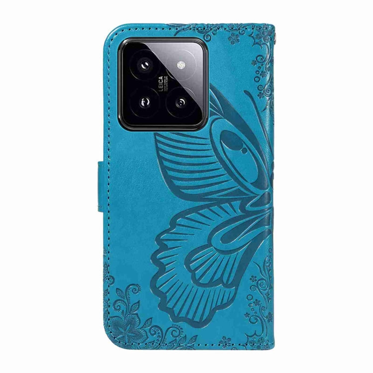 For Xiaomi 14 Pro Swallowtail Butterfly Embossed Leather Phone Case